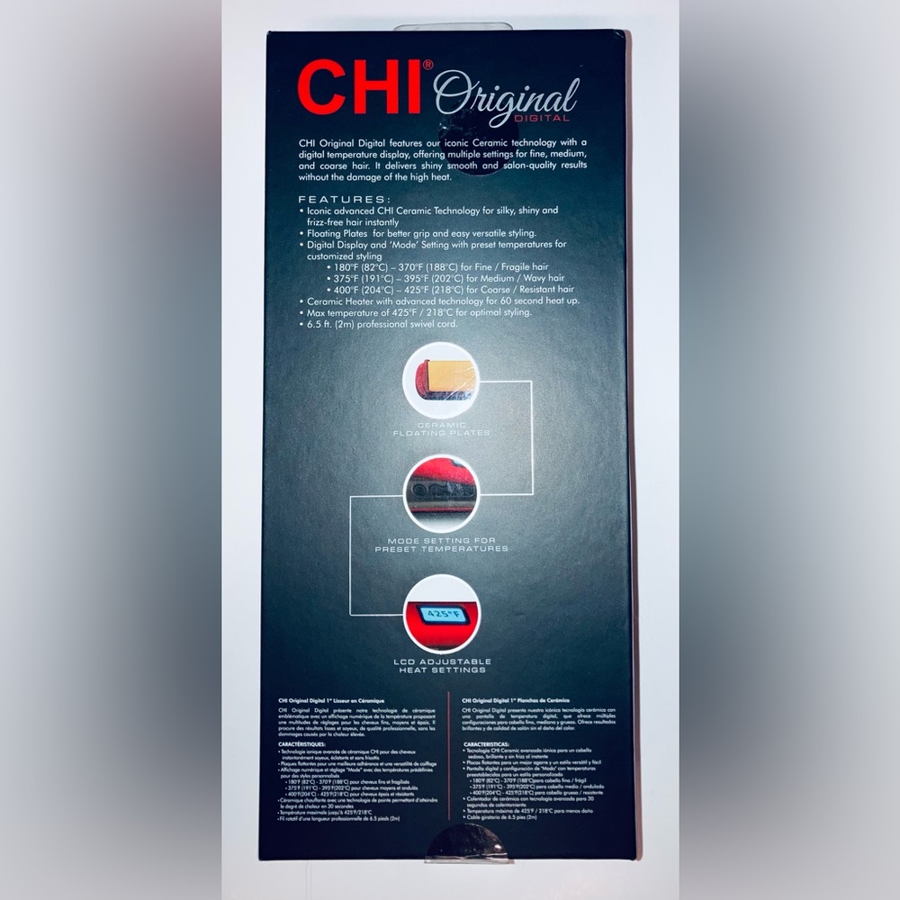 CHI Original 1 IN Digital Hairstyling Iron - New! Ruby Red. - Picture 2 of 3